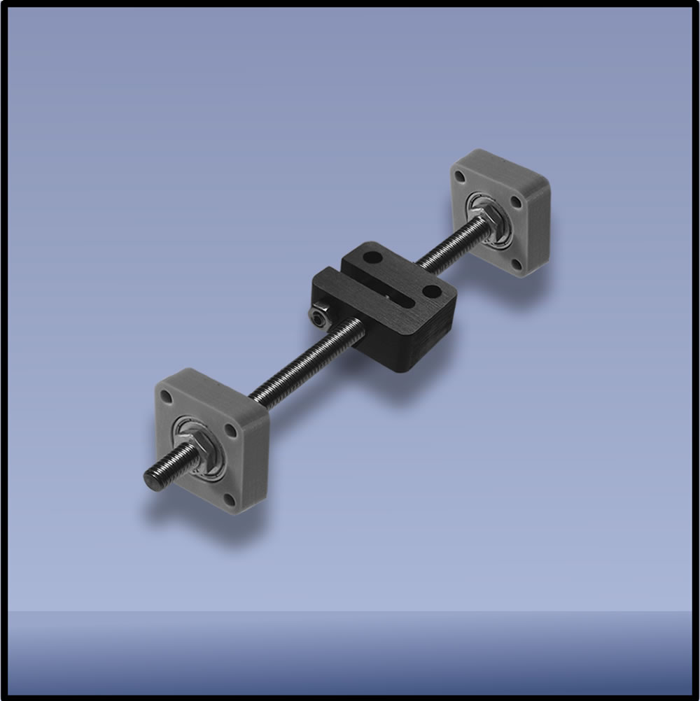 CNC STAINLESS STEEL M8 495/495/190 MM XYZ LEAD SCREW/DELRIN NUT/BEARING SET 